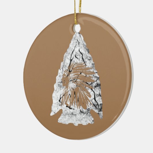 Arrowiad Hunter Indian Chief Relic Hunting Keramisch Ornament (Links)