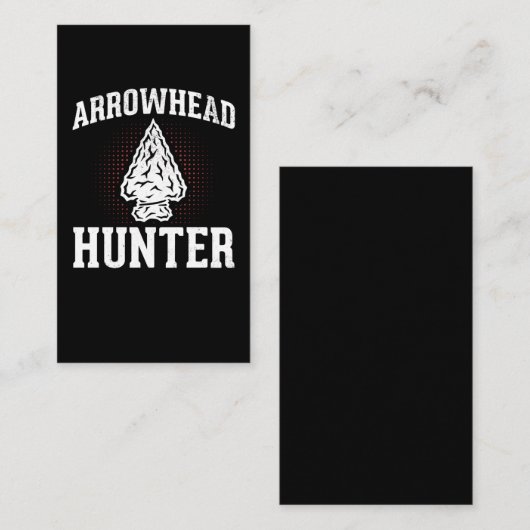 Arrowiad Hunting Funny Stone Collector Visitekaartje (Voorkant / Achterkant)