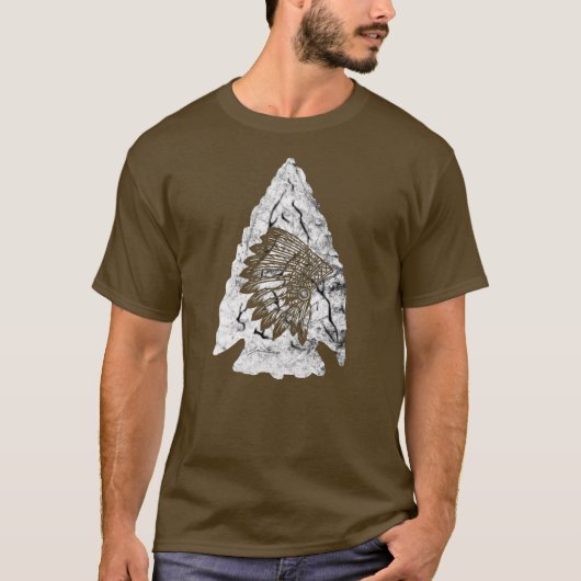 Arrowiad Hunting Native American Feather T-shirt (Voorkant)