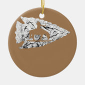 Arrowiad Hunting Native American Relic Hunter Keramisch Ornament (Voorkant)