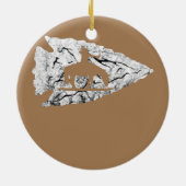 Arrowiad Hunting Native American Relic Hunter Keramisch Ornament (Achterkant)