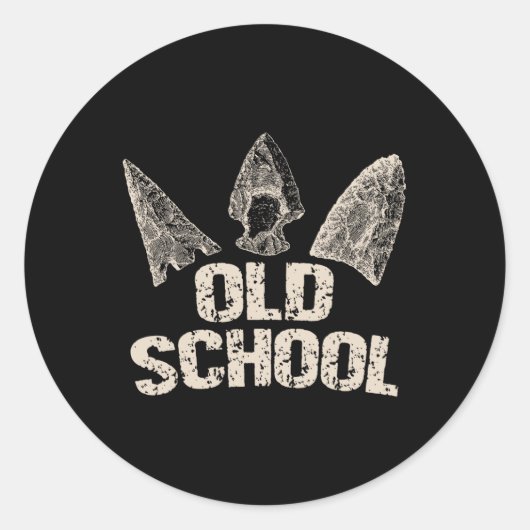  Arrowiad Hunting Old School Archery Arrow Ronde Sticker (Voorkant)