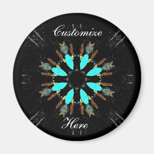 Arrowiad vethers pow-wow patroon Thunder_Cove Magneet