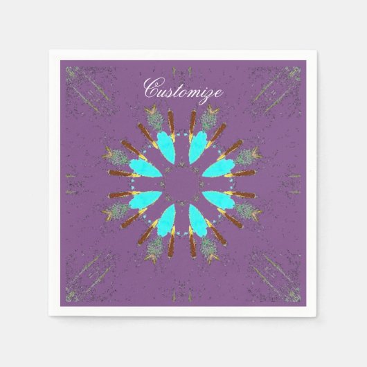 Arrowiad vethers pow-wow patroon Thunder_Cove Servet (Voorkant)