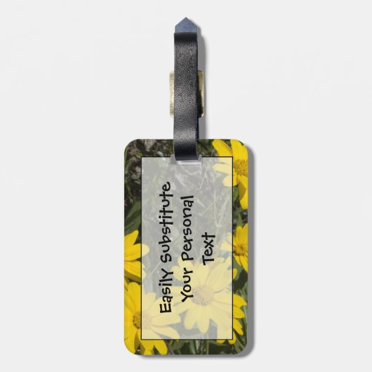 Arrowleaf Balsamroot Easy ID Personal Bagagelabel (Achterkant verticaal)