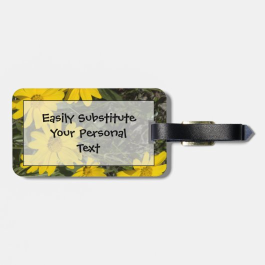 Arrowleaf Balsamroot Easy ID Personal Bagagelabel (Achterkant horizontaal)