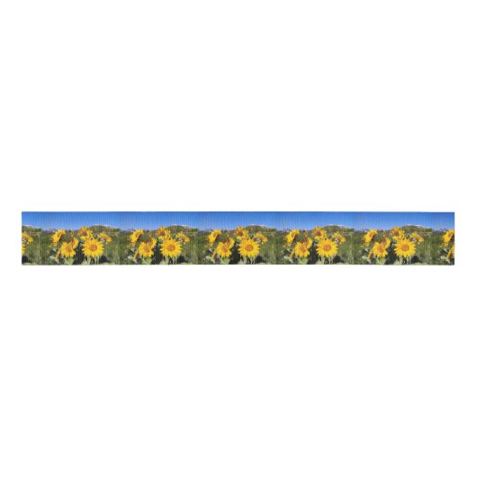 Arrowleaf Balsamroot Wildflower Ribbon Grosgrain Lint (Voorkant)
