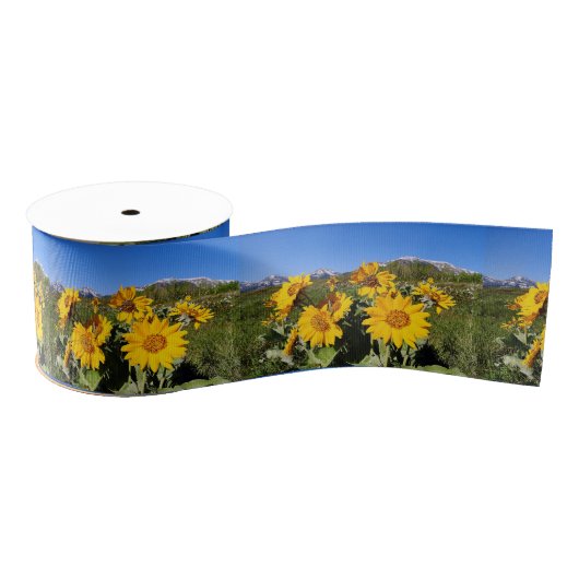 Arrowleaf Balsamroot Wildflower Ribbon Grosgrain Lint (Spoel)