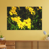 Arrowleaf Balsamroot Yellow Wildflower Abstract Canvas Afdruk (Insitu (Woonkamer))