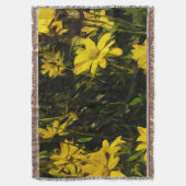 Arrowleaf Balsamroot Yellow Wildflower Abstract Deken (Voorkant Verticaal)