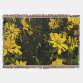 Arrowleaf Balsamroot Yellow Wildflower Abstract Deken (Voorkant)