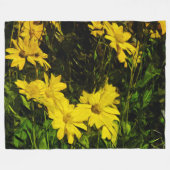 Arrowleaf Balsamroot Yellow Wildflower Abstract Fleece Deken (Voorkant (Horizontaal))