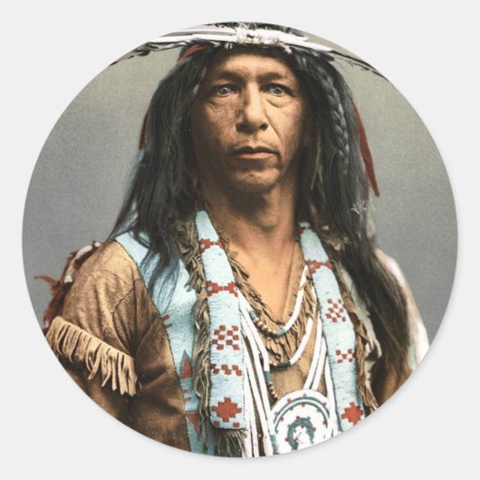 Arrowmaker - An Ojibwa Brave1903 Ronde Sticker (Voorkant)