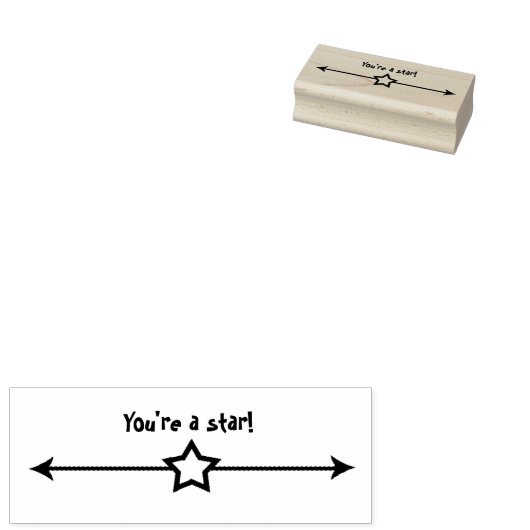 Arrows and Star Teacher Art Stamp Rubberstempel (Gestempeld)