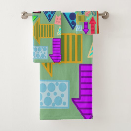 Arrows Bathroom Towel Set Bad Handdoek (Insitu)