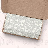 Arrows Deer Beren and Clouds Pattern Tissuepapier