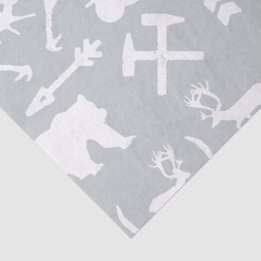 Arrows Deer Beren and Clouds Pattern Tissuepapier (Detail)