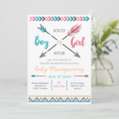 Arrows Gender openbaart partijuitnodiging beide Kaart (Staand voorkant)