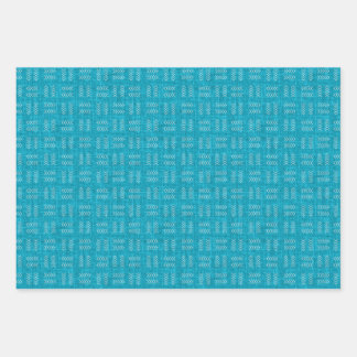 Arrows on Aqua Blue Linen Inpakpapier Vel