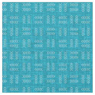 Arrows on Aqua Blue Linen Stof