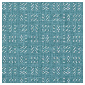 Arrows on Dark Teal Linen Stof