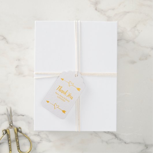 Arrows Wedding Favor Bedankt Cadeaulabels (Met Koord)