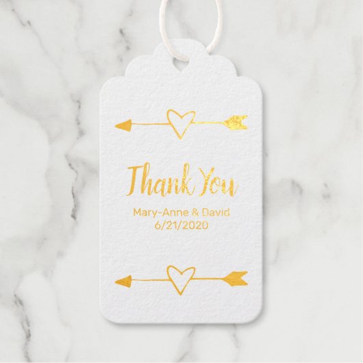 Arrows Wedding Favor Bedankt Cadeaulabels (Voorkant)