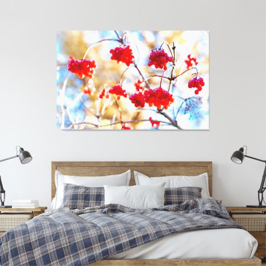 Arrowwood Berries Canvas Afdruk (Insitu (Slaapkamer))