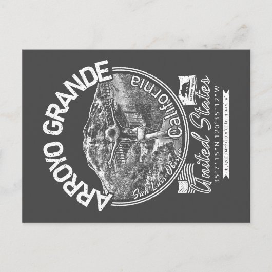 ARROYO GRANDE CALIFORNIA - STAD ARROYO GRANDE BRIEFKAART (Voorkant)