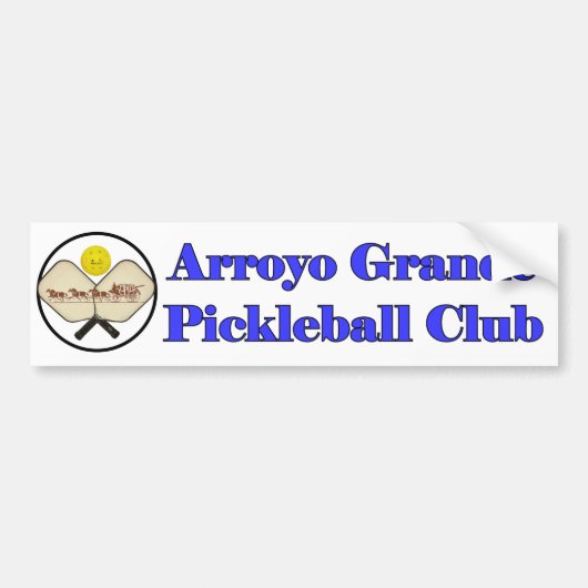 Arroyo Grande Pickleball Club Bumpersticker (Voorkant)