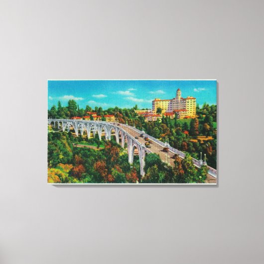 Arroyo Seco Bridge, Colorado Street Bridge Canvas Afdruk (Voorkant)