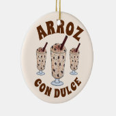 Arroz con Dulce Puerto Rican Coconut Rice Pudding Keramisch Ornament (Rechts)