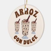 Arroz con Dulce Puerto Rican Coconut Rice Pudding Keramisch Ornament (Links)