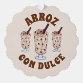 Arroz con Dulce Puerto Rican Coconut Rice Pudding Ornament Kaart (Voorkant)