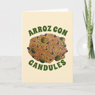 Arroz con Gandules Puerto Ricaans eten rijst erwte Kaart