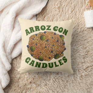 Arroz con Gandules Puerto Rican Food Rice Peas Kussen