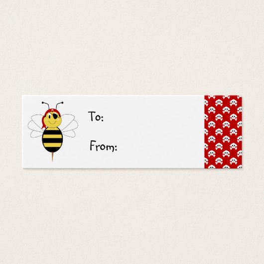 Arrr! Bee Bumble Bee Gift Label Mini Visitekaartjes (Voorkant)