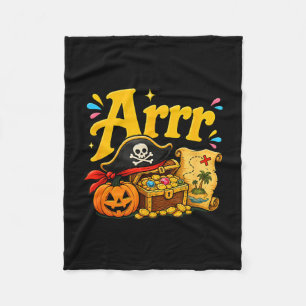 Arrr grappige piraat halloween piraat hoed pompoen fleece deken