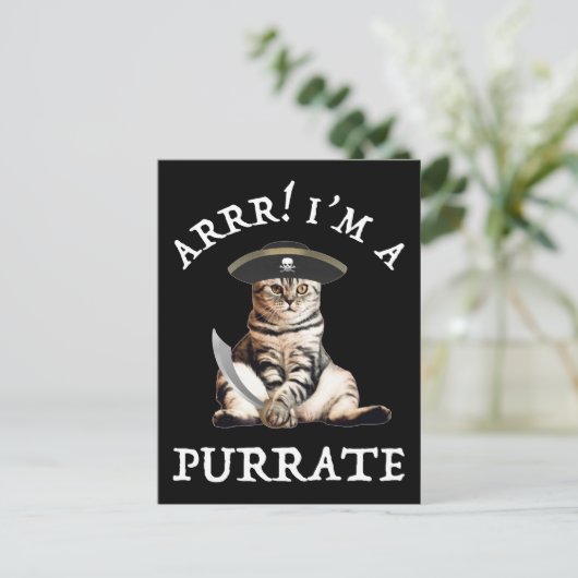 Arrr! Ik ben een piraat Briefkaart (Staand voorkant)