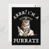 Arrr! Ik ben een piraat Briefkaart (Voorkant / Achterkant)