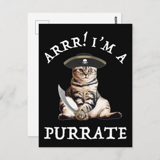 Arrr! Ik ben een piraat Briefkaart (Voorkant / Achterkant)