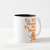 Arrr is piraatkoffie-micros tweekleurige koffiemok (Voorkant rechts)