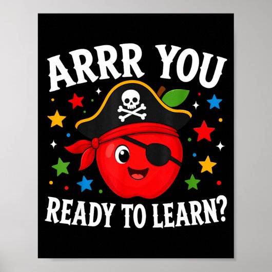 Arrr klaar om grappige leraar terug naar school te poster (Voorkant)