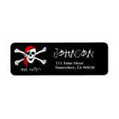 ARRR Matey Black Pirate Address Label (Voorkant)