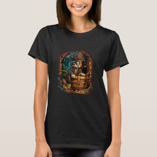 Arrr Meow-ty! Pirate Design met Schatkist en T-shirt