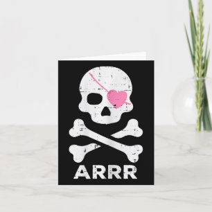 Arrr Pirate Hart Ooglapje Halloween Vrouwen Peuter Kaart