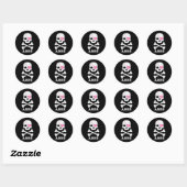 Arrr Pirate Hart Ooglapje Halloween Vrouwen Peuter Ronde Sticker (Vel)