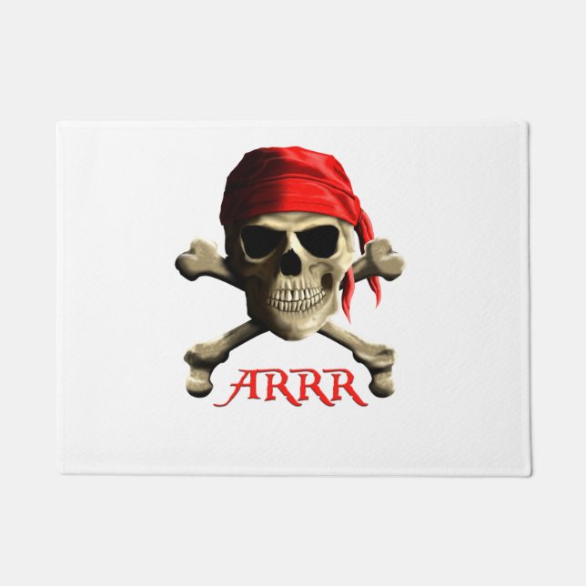 ARRR praat als een piraat Jolly Roger Deurmat (Voorkant)