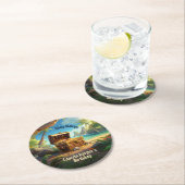Arrr-some Pirate Island schip verjaardag Ronde Kartonnen Onderzetter (Insitu)