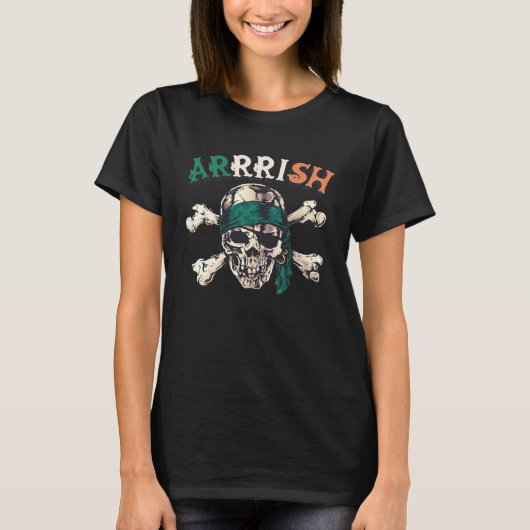 Arrrish Irish Pirate St Patricks Day T-shirt (Voorkant)